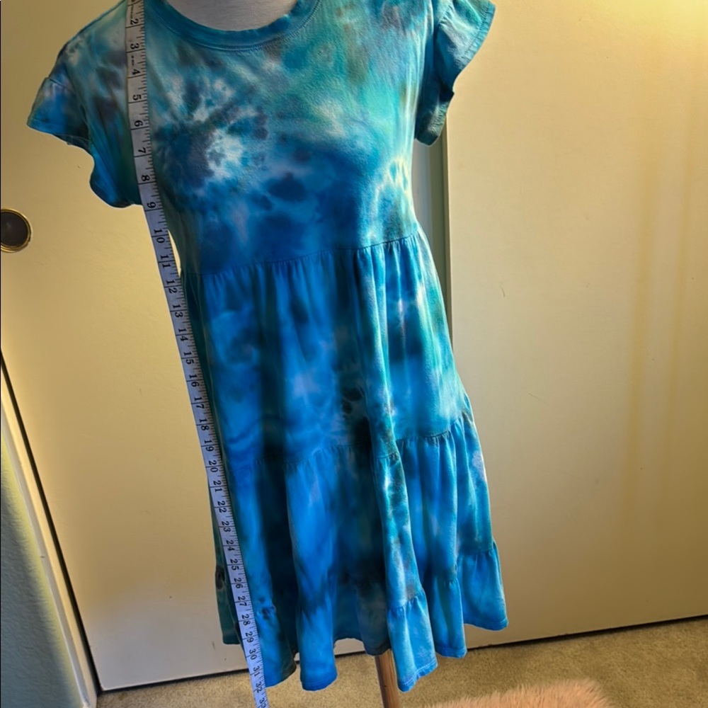J. Crew Blue Tie-Dye Mini Dress